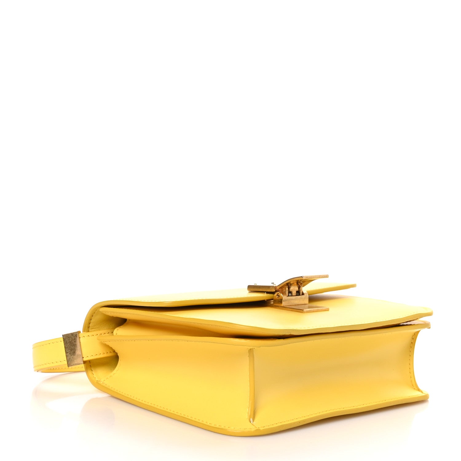 Celine Box Calfskin Teen Classic Box Flap Bag Yellow 4 of 11