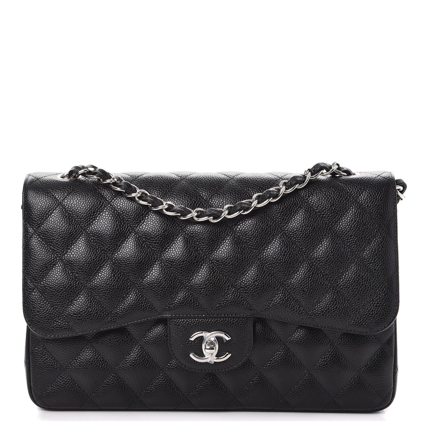 Chanel Caviar Quilted Jumbo Double Flap Black 1 of 8