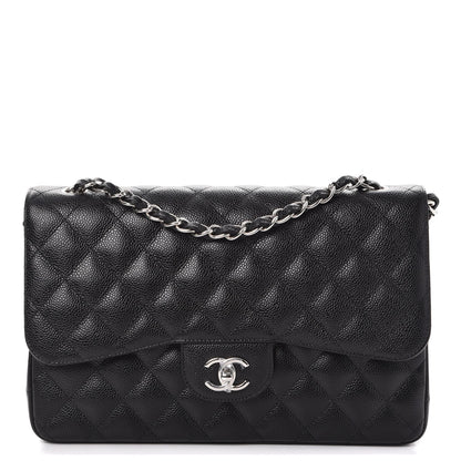 Chanel Caviar Quilted Jumbo Double Flap Black 1 of 8