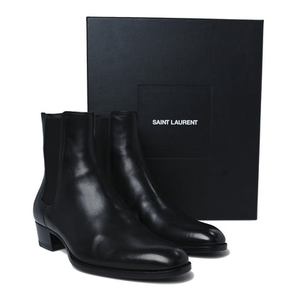 Saint Laurent Calfskin Mens Wyatt Chelsea Boots 39.5 Black 11 of 11