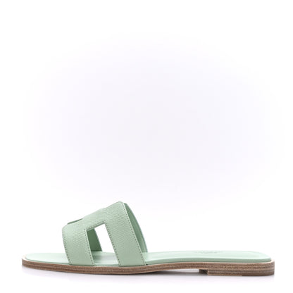 Hermes Epsom Oran Sandals 38 Vert Jade 1 of 9