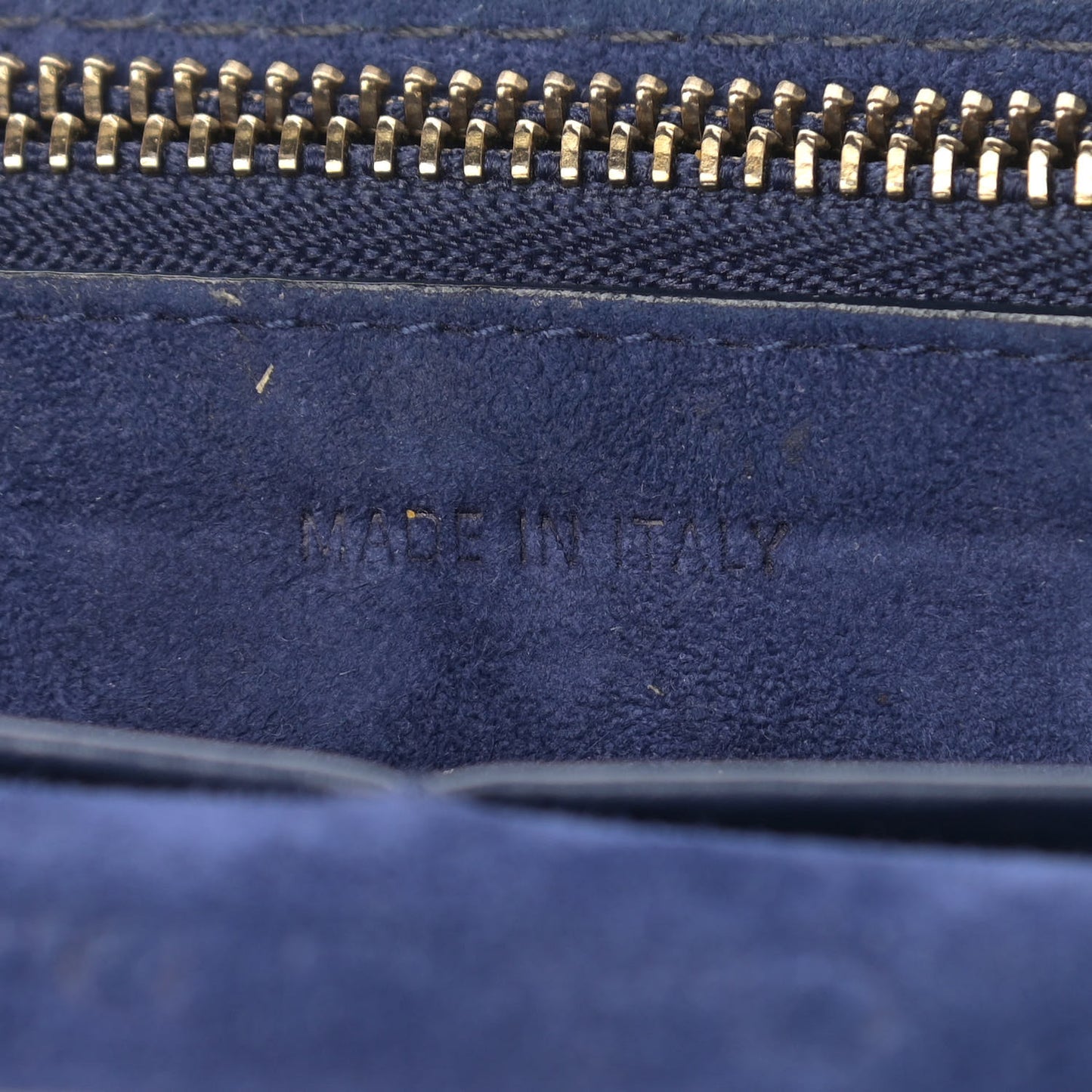 Calfskin J'Adior Wallet on Chain Pouch Navy Blue