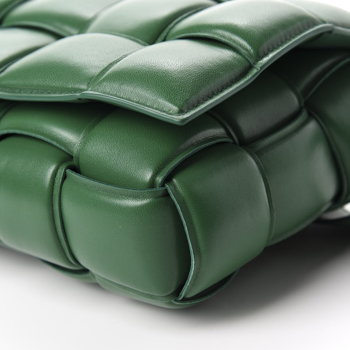Nappa Maxi Intreccio Padded Cassette Crossbody Bag Racing Green