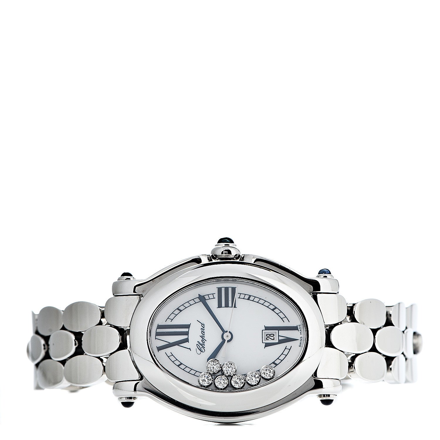 Chopard Stainless Steel 7 Diamond 32mm Happy Sport Quartz Watch 3 of 8