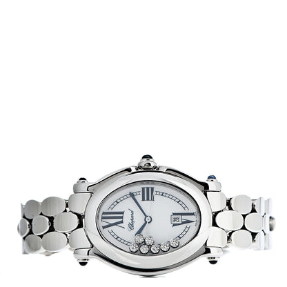 Chopard Stainless Steel 7 Diamond 32mm Happy Sport Quartz Watch 3 of 8