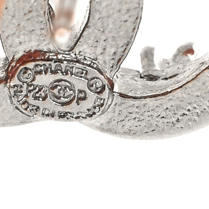 Chanel Crystal CC Star Earrings Silver 4 of 4