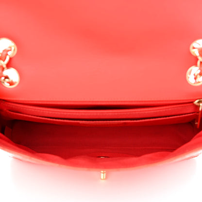 Chanel Patent Calfskin Quilted Valentine Charms Medium Single Flap Red 5 of 11