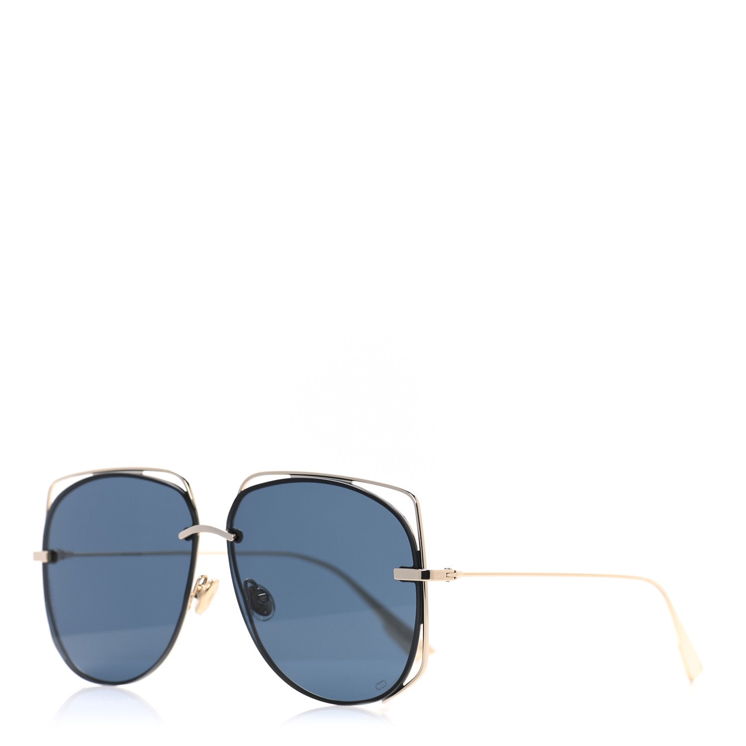 Christian Dior Metal Stellaire 6 Sunglasses Gold Blue 1 of 9
