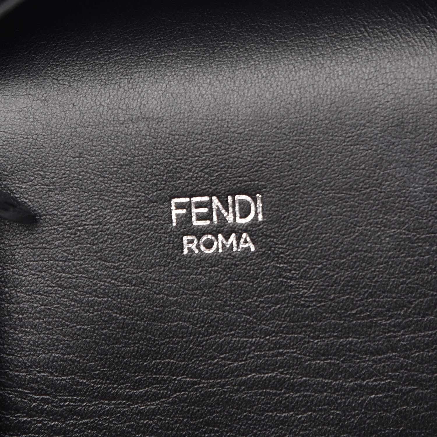 Fendi Shiny Nappa Crystal Croc Tail Mini By The Way Boston Bag Black Smoky Quartz 6 of 12