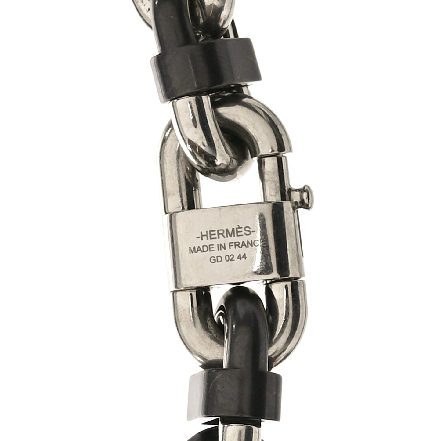 Palladium Ceramic Chaine Maillon Necklace Black