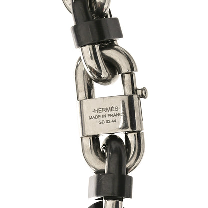 Hermes Palladium Ceramic Chaine Maillon Necklace Black 4 of 4