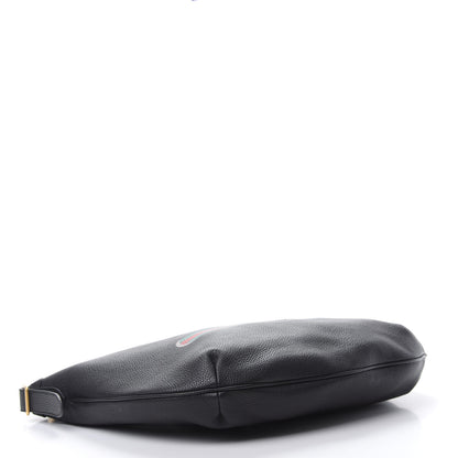 Gucci Grained Calfskin Logo Half Moon Hobo Black 4 of 12