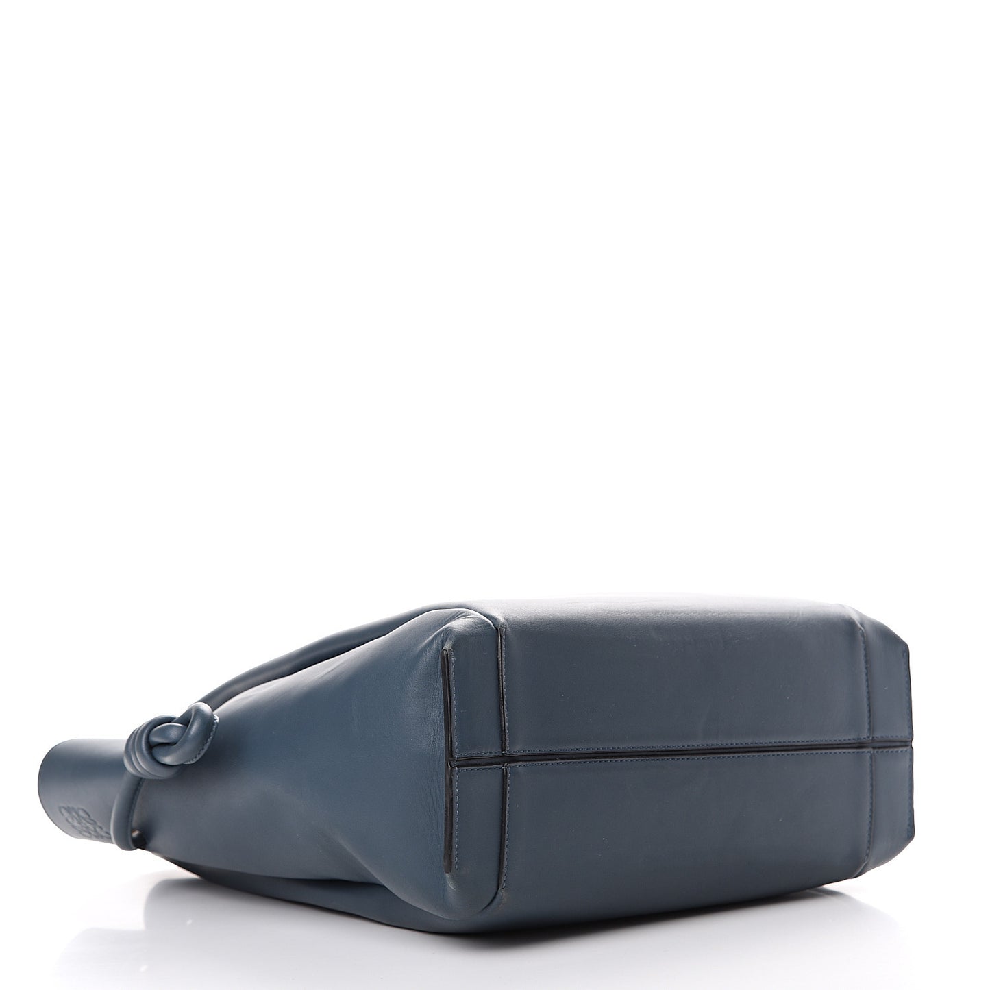 Calfskin Small Flamenco Knot Bag Indigo Tan