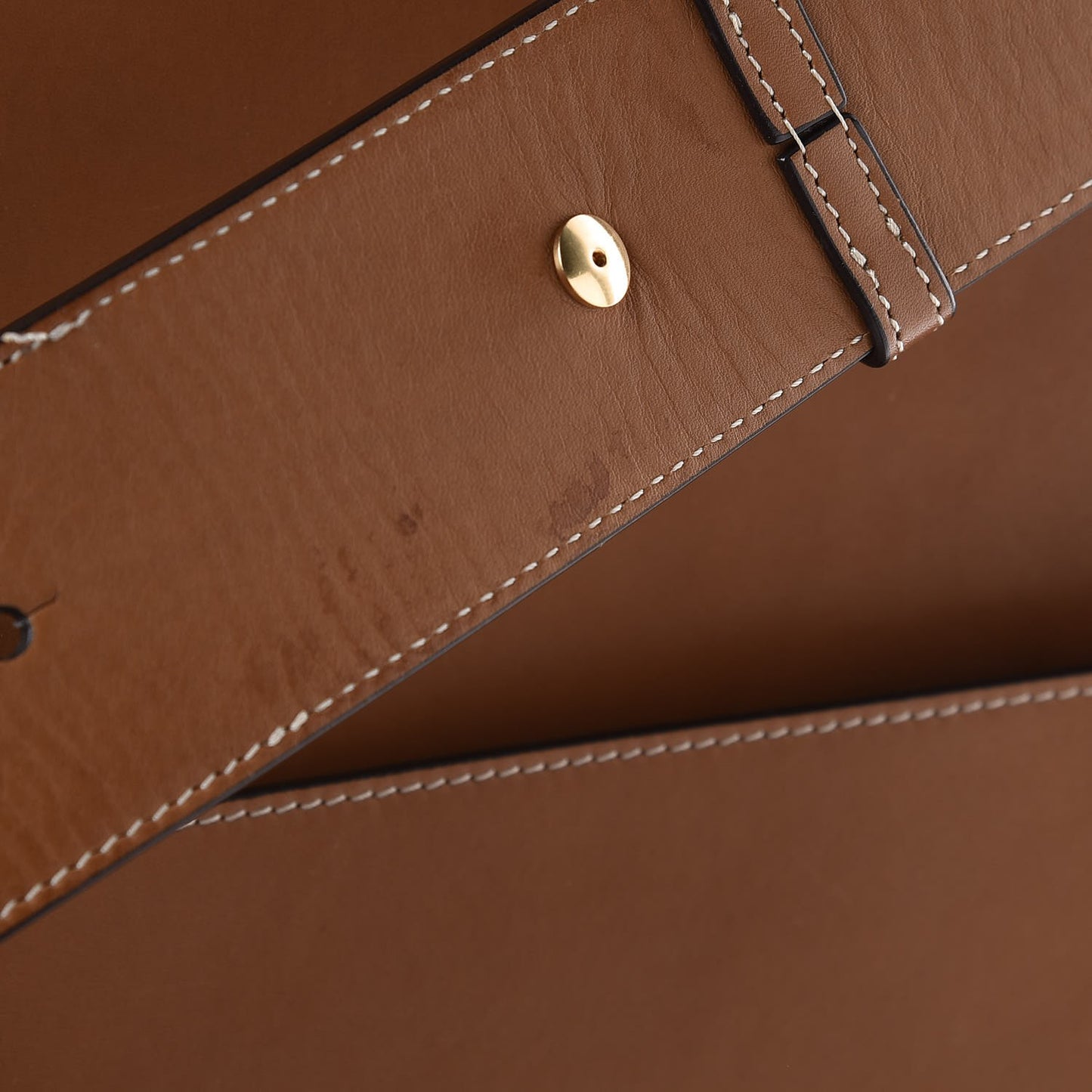 Natural Calfskin Sangle Bucket Bag Light Camel