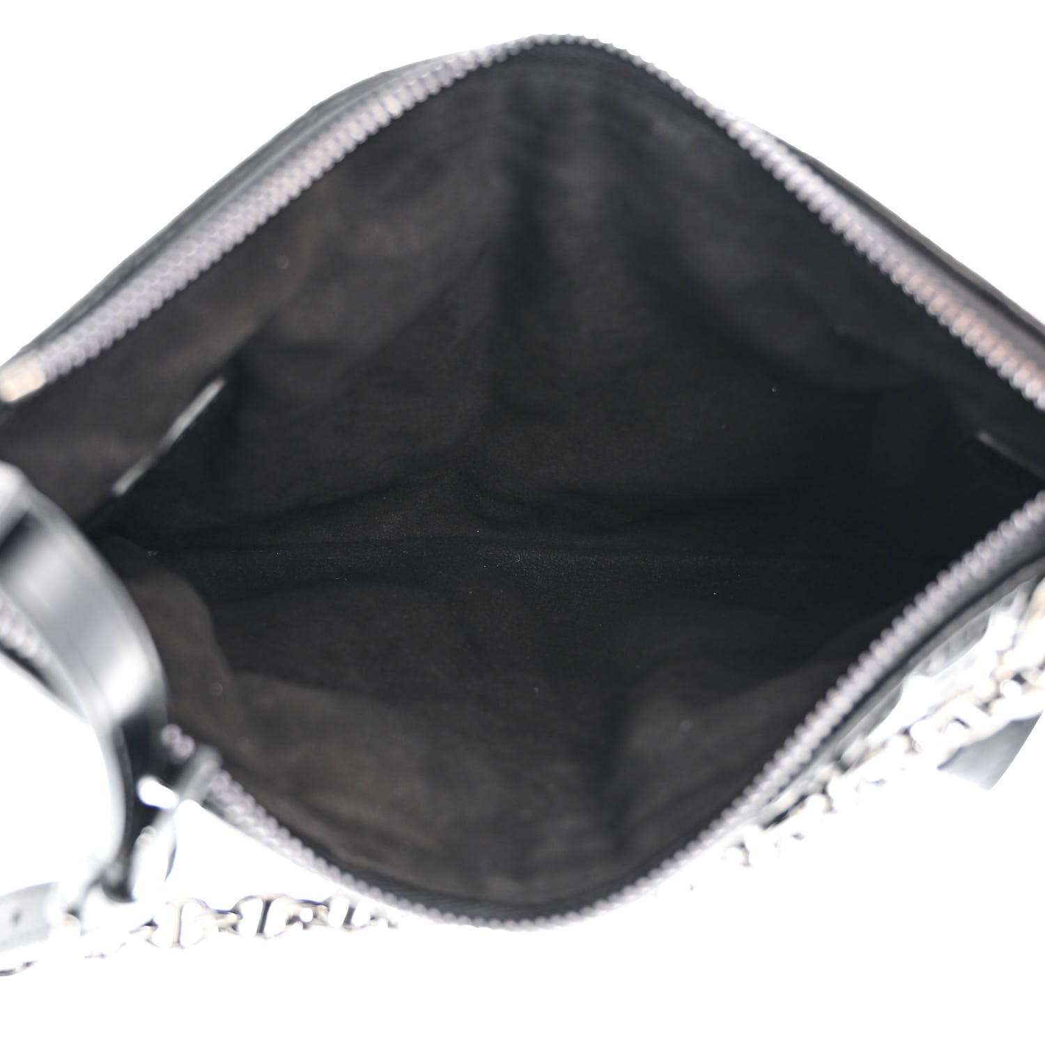 Christian Dior Calfskin Macrocannage Mini Dior Caro Tulip Bag Black 5 of 11