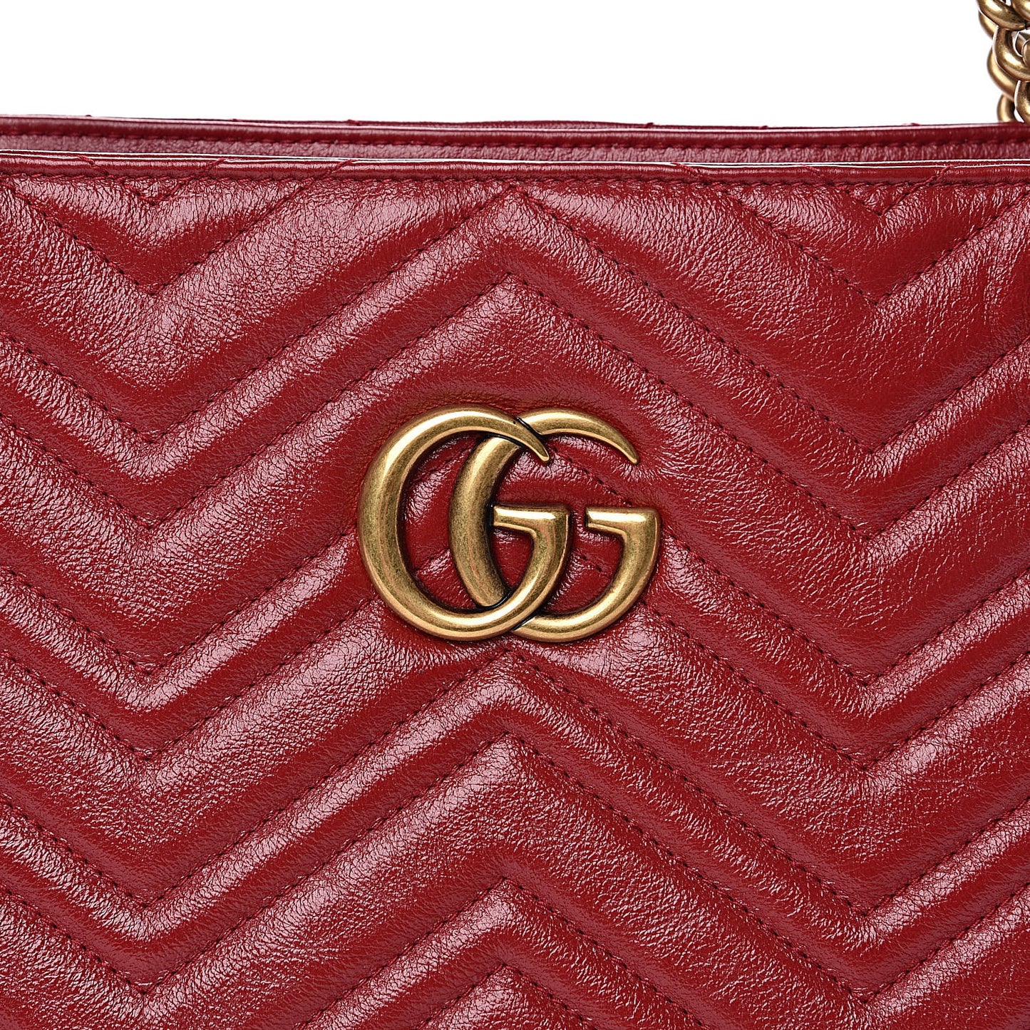 Azalea Calfskin Matelasse Medium GG Marmont Slim Tote Romantic Cerise