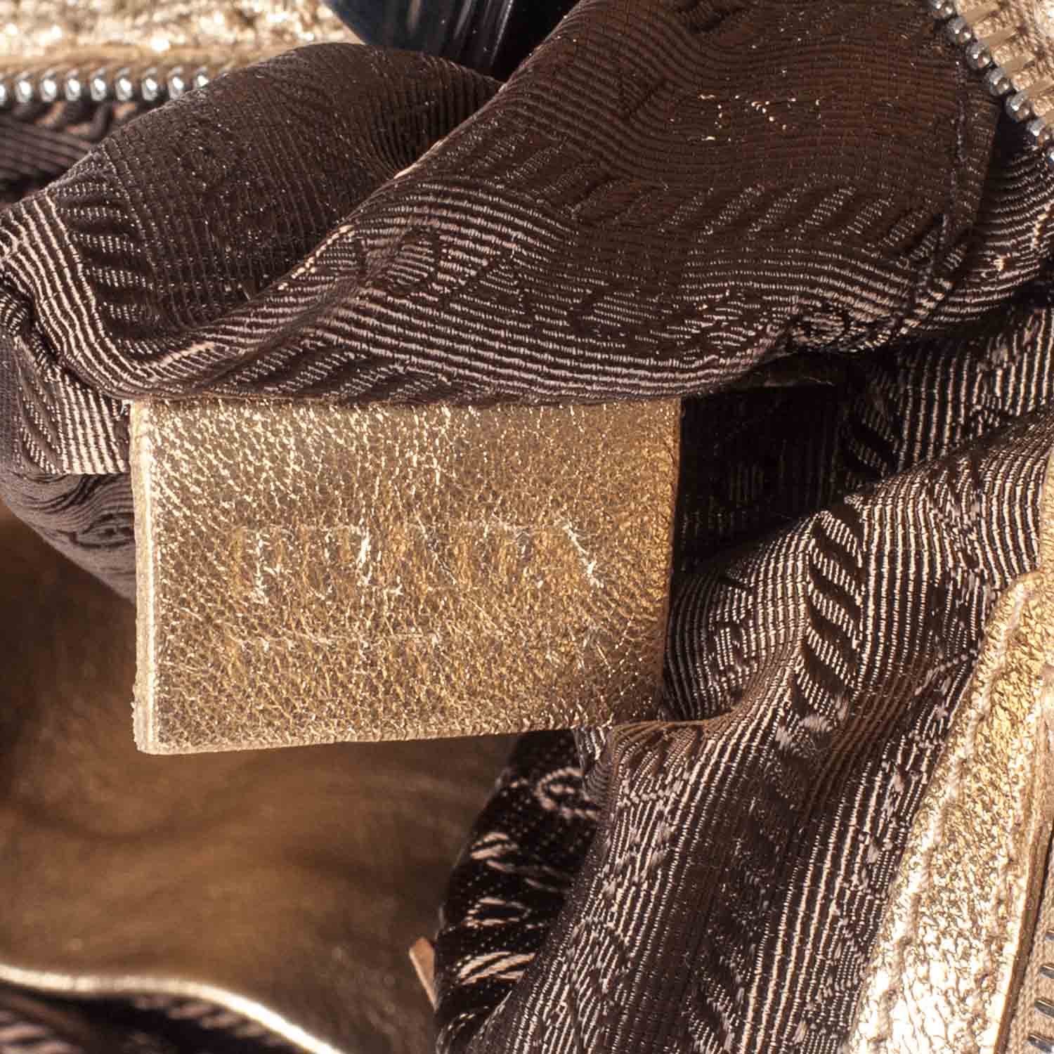 Prada Lace Pizzo S Bowler Gold 7 of 10