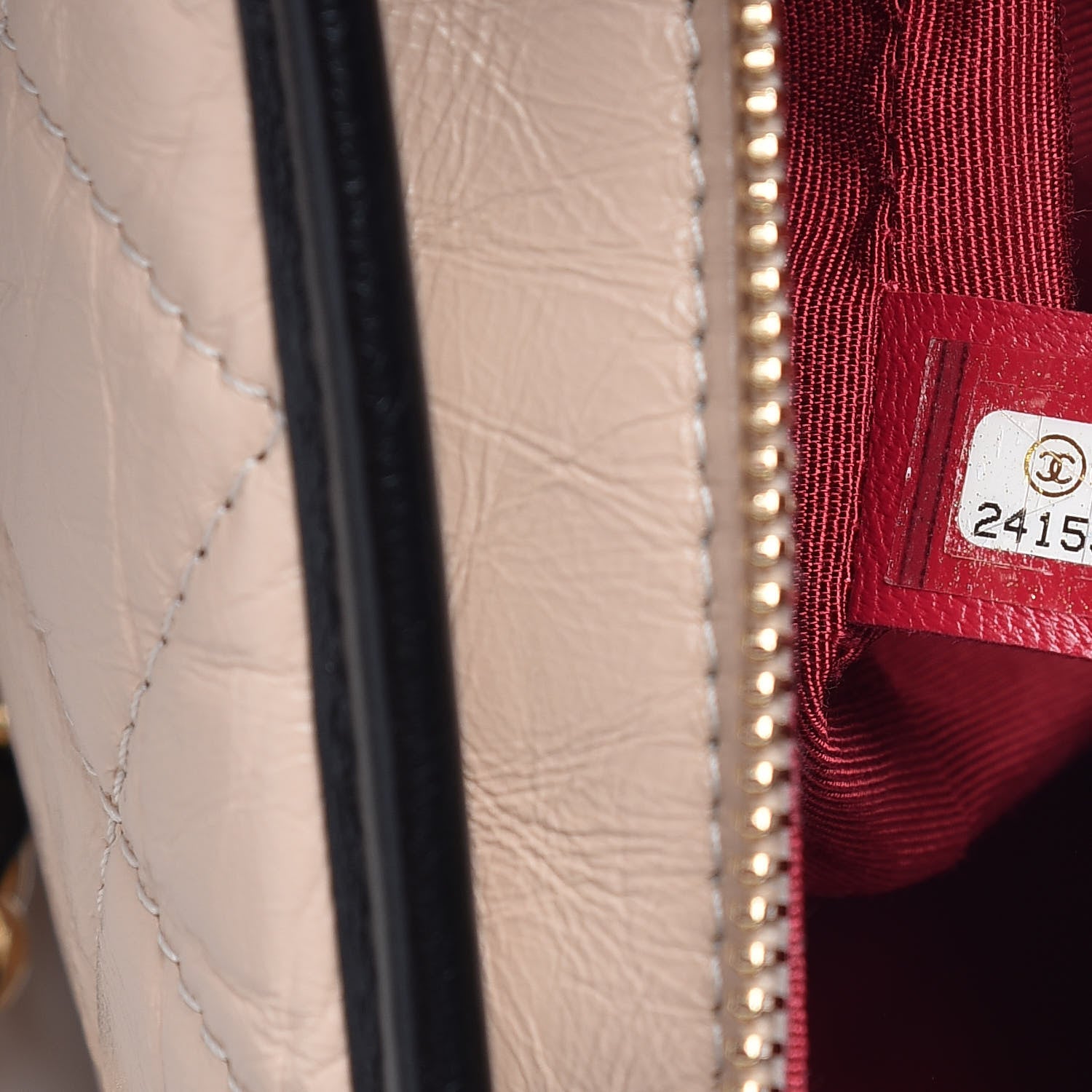 Chanel Aged Calfskin Quilted Medium Gabrielle Hobo Beige Black 11 of 13