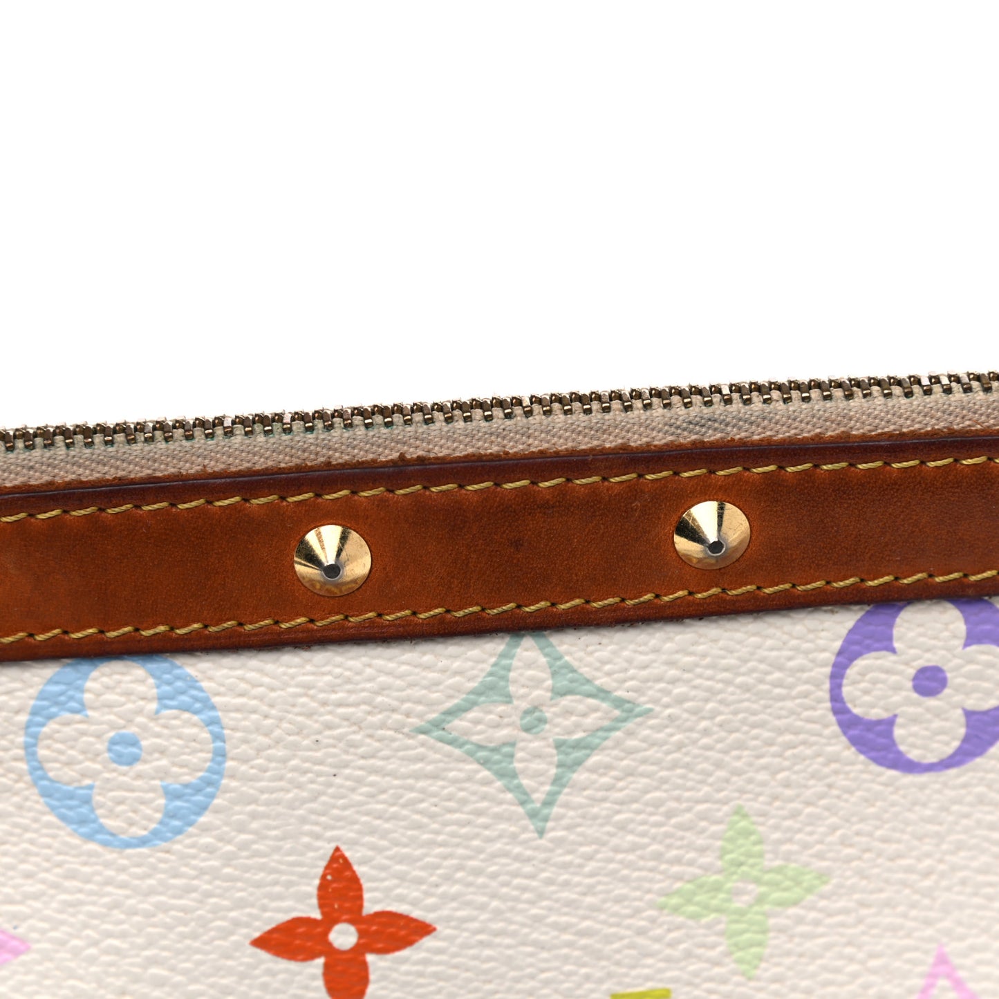 Monogram Multicolor Pochette Accessories White