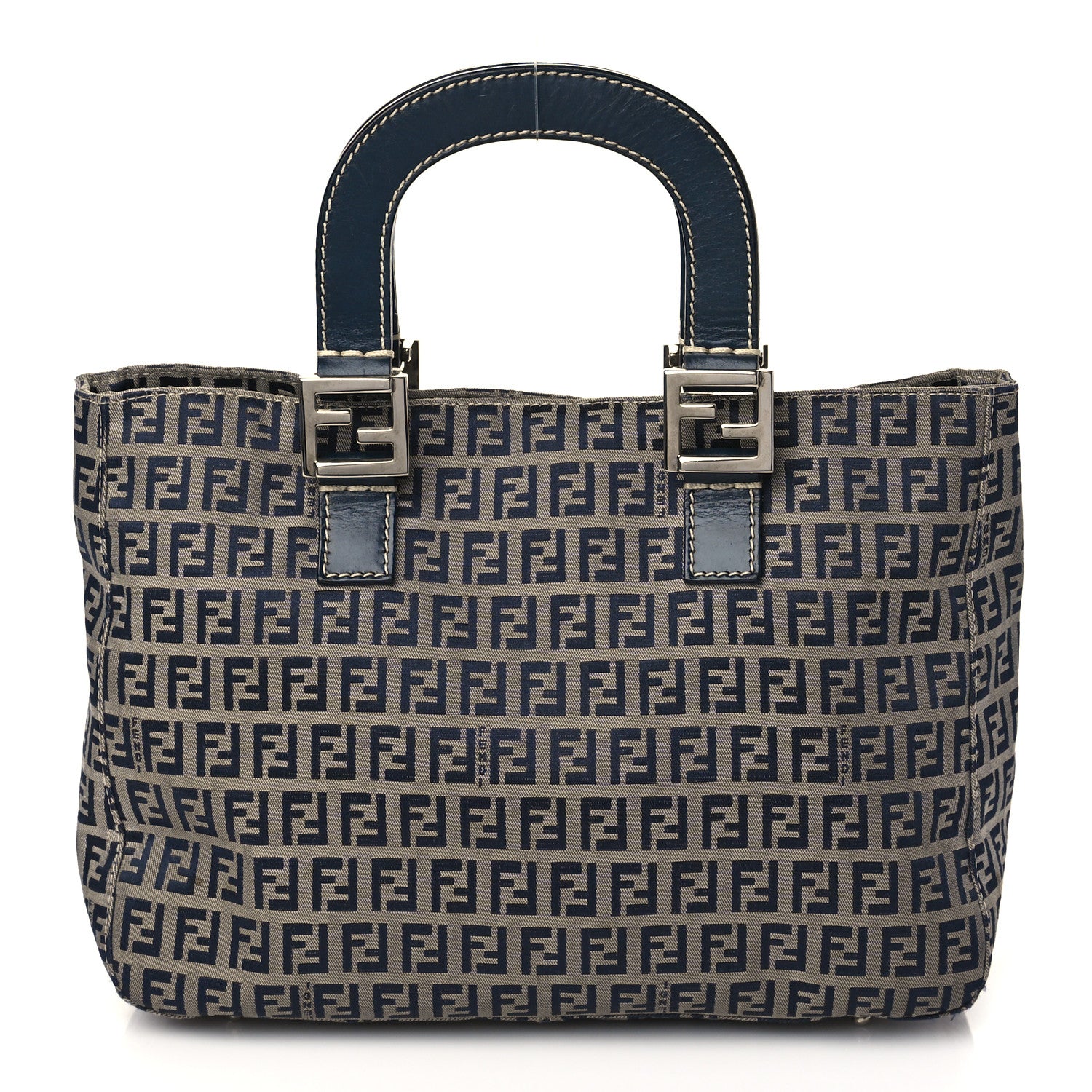 Fendi Zucchino Tote Navy Blue 1 of 9