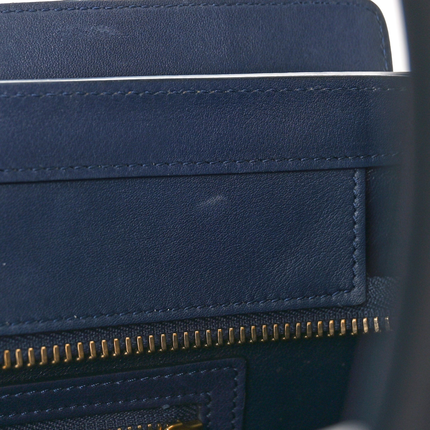 Smooth Calfskin Micro Luggage Navy Blue