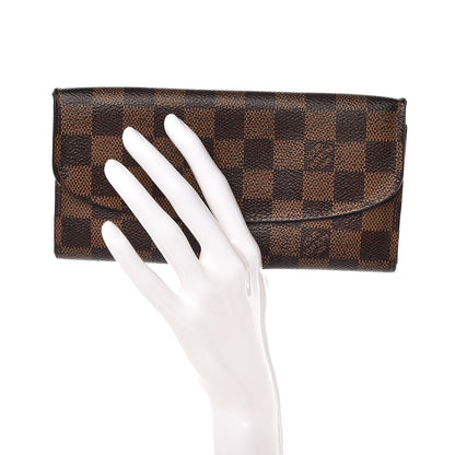 Louis Vuitton Damier Ebene Emilie Wallet Red 2 of 13