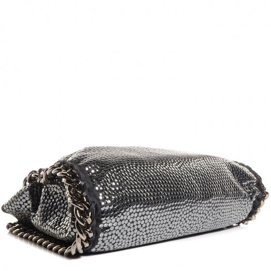 Studded Eco Suede Falabella Tote Black