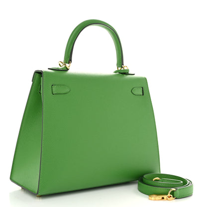 Hermes Epsom Kelly Sellier 25 Vert Yucca 3 of 12