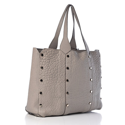 Jimmy Choo Grained Calfskin Studded Lockett Shopper Tote Moonstone 3 of 15