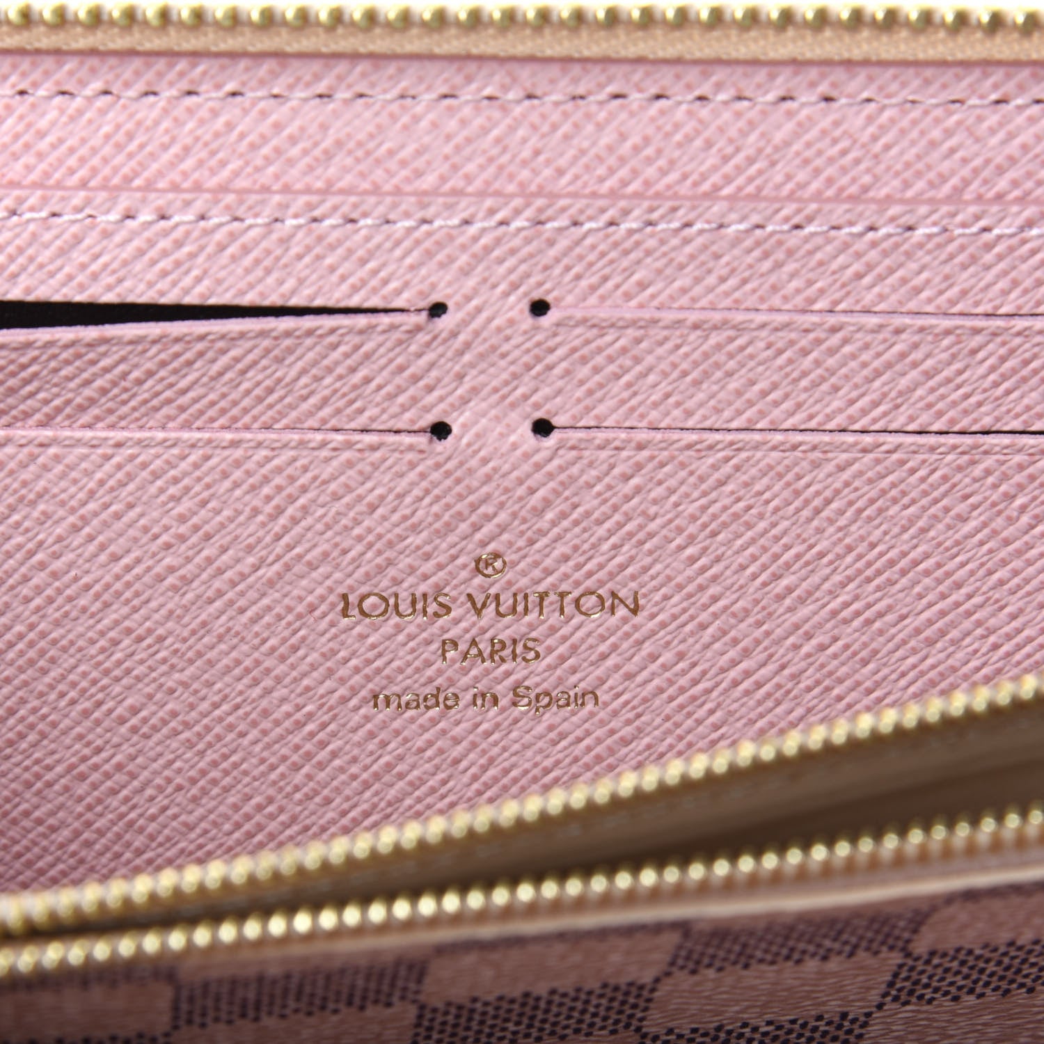 Louis Vuitton Damier Azur Clemence Wallet Rose Ballerine 4 of 4