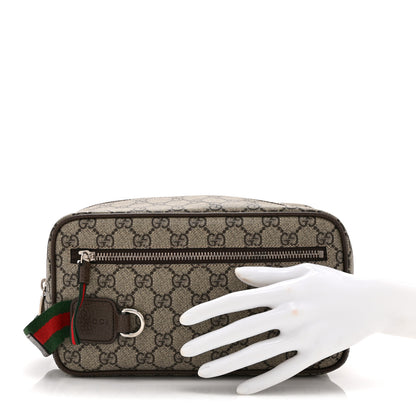 Gucci GG Supreme Medium Toiletry Case Beige Dark Brown 2 of 10