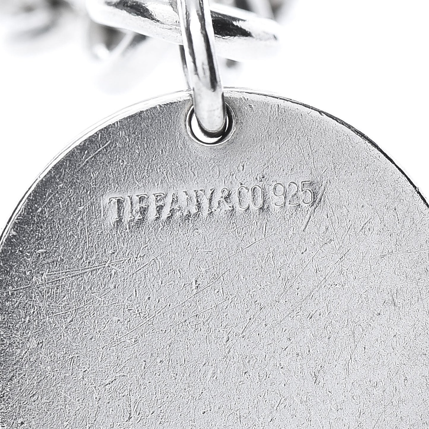 Sterling Silver Round Tag Charm Bracelet