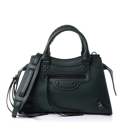 Balenciaga Grained Calfskin Neo Classic Matte Black Hardware S City Forest Green 1 of 10