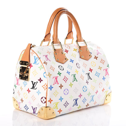 Louis Vuitton Monogram Multicolor Speedy 30 White 3 of 15