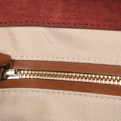 Chloe Suede Studded Small Lexa Shoulder Bag Saffron Red 8 of 19