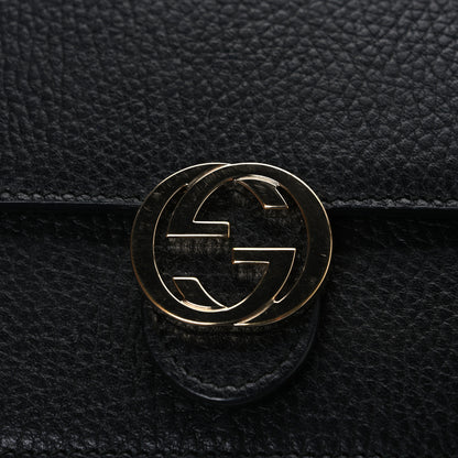 Gucci Dollar Calfskin Interlocking G Chain Wallet Black 11 of 11