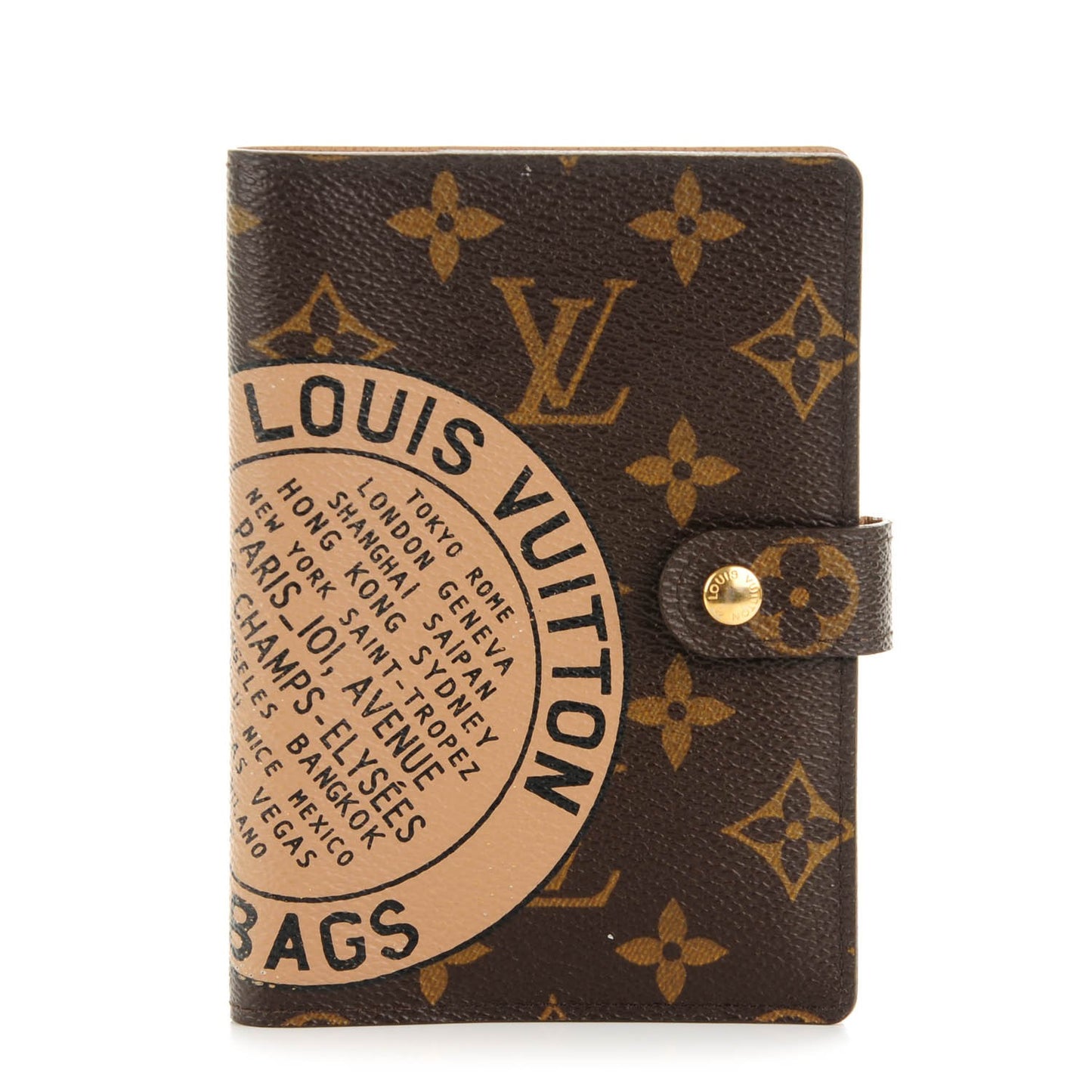 Monogram Complice Trunks and Bags Small Ring Agenda Cover Beige