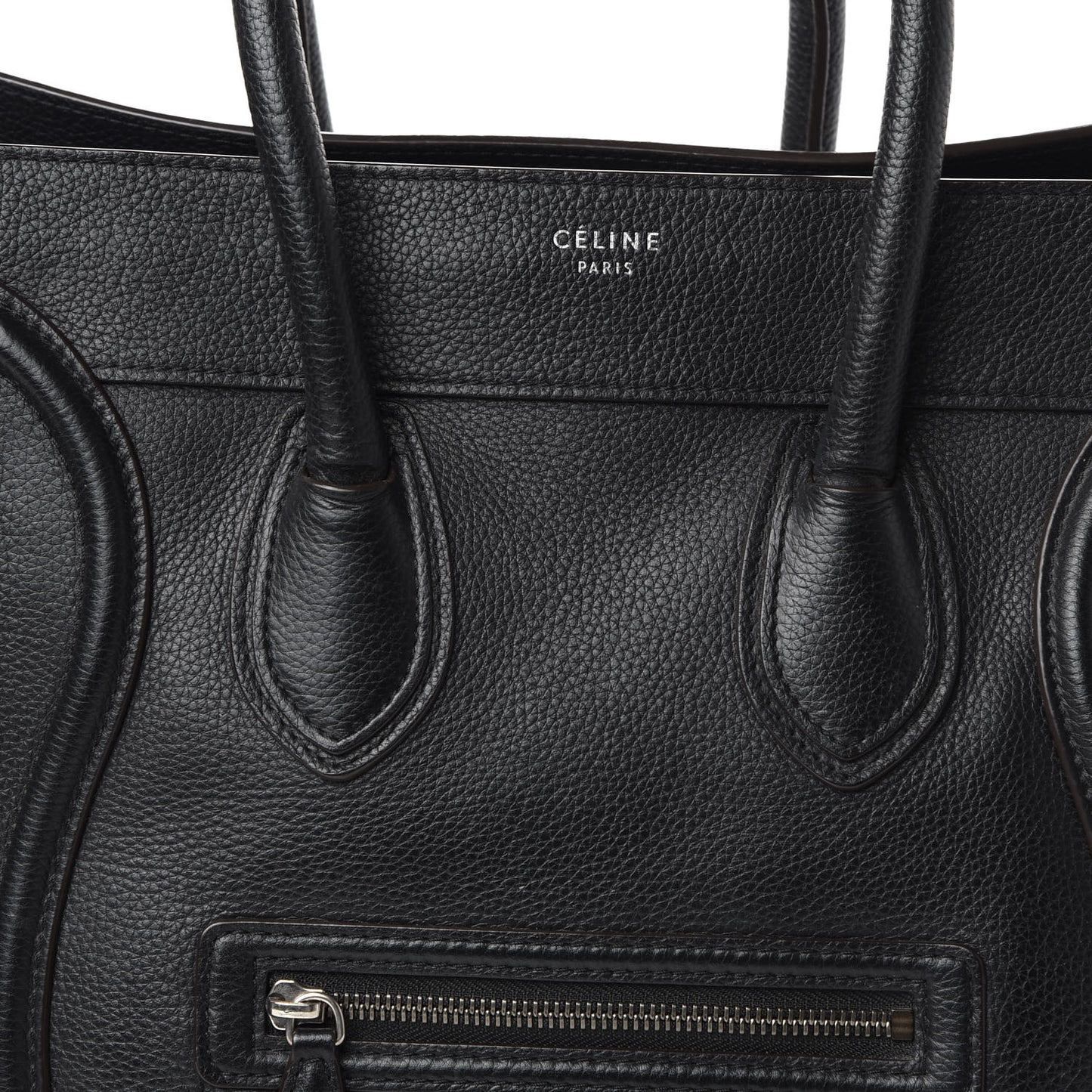 Drummed Calfskin Mini Luggage Black