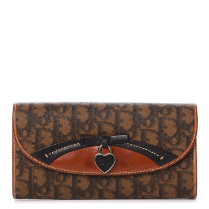 Christian Dior Monogram Trotter Romantique Heart Charm Wallet Light Brown 1 of 16