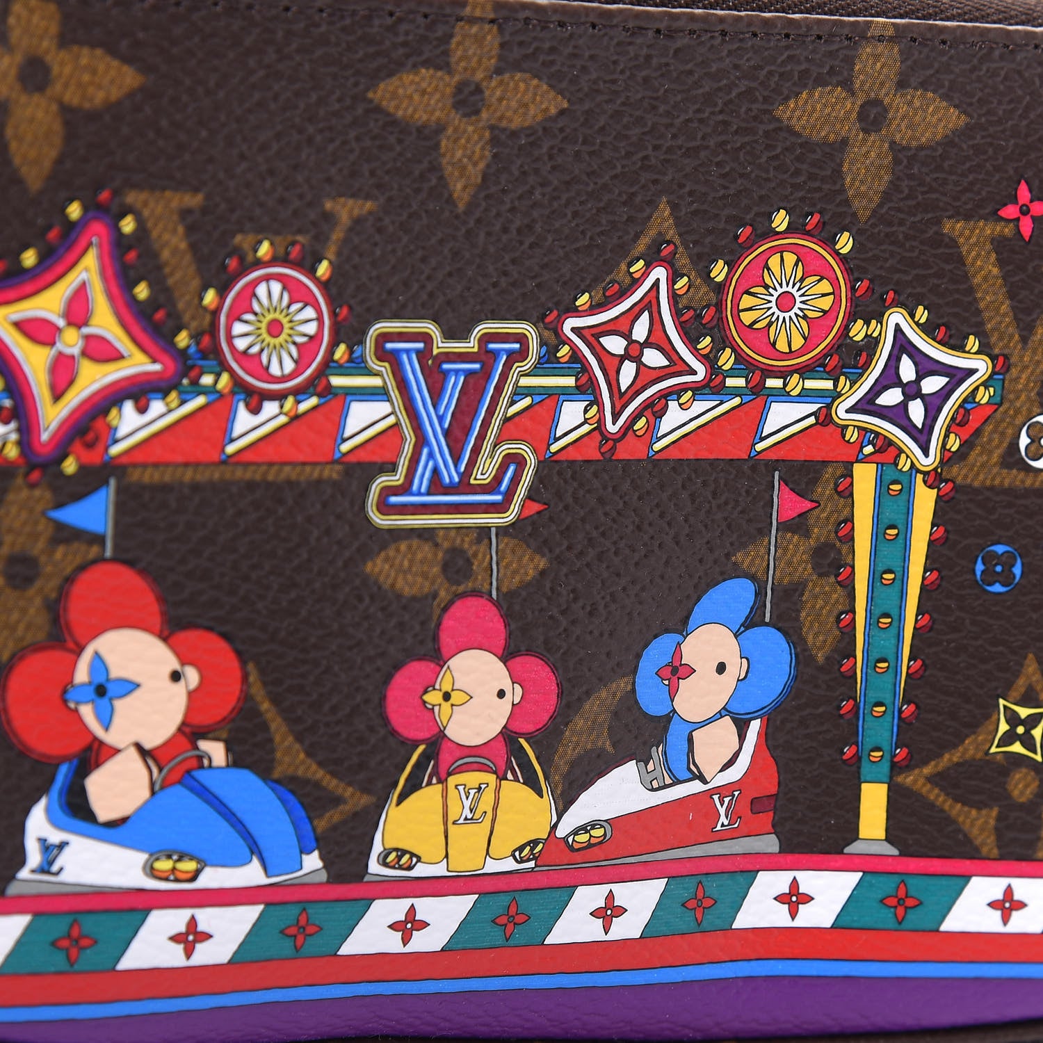 Louis Vuitton Monogram 2020 Christmas Animation Bumper Cars Mini Pochette Accessories Coquelicot 11 of 11