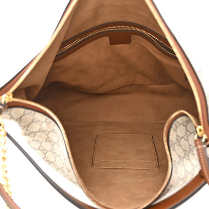 Gucci GG Supreme Monogram Large Linea A Hobo Light Brown 5 of 11