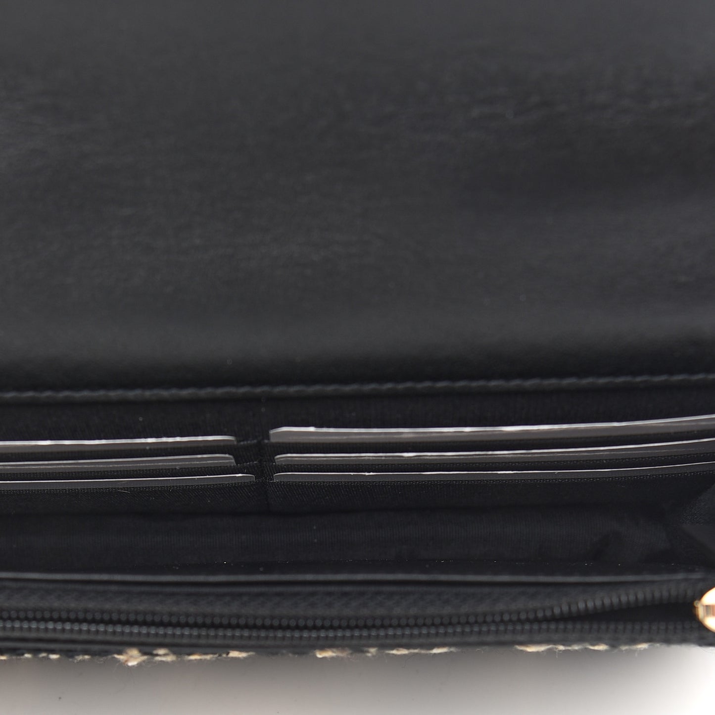 Tweed Quilted Chanel 19 Wallet On Chain WOC Black Beige