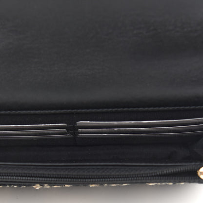 Chanel Tweed Quilted Chanel 19 Wallet On Chain WOC Black Beige 5 of 10