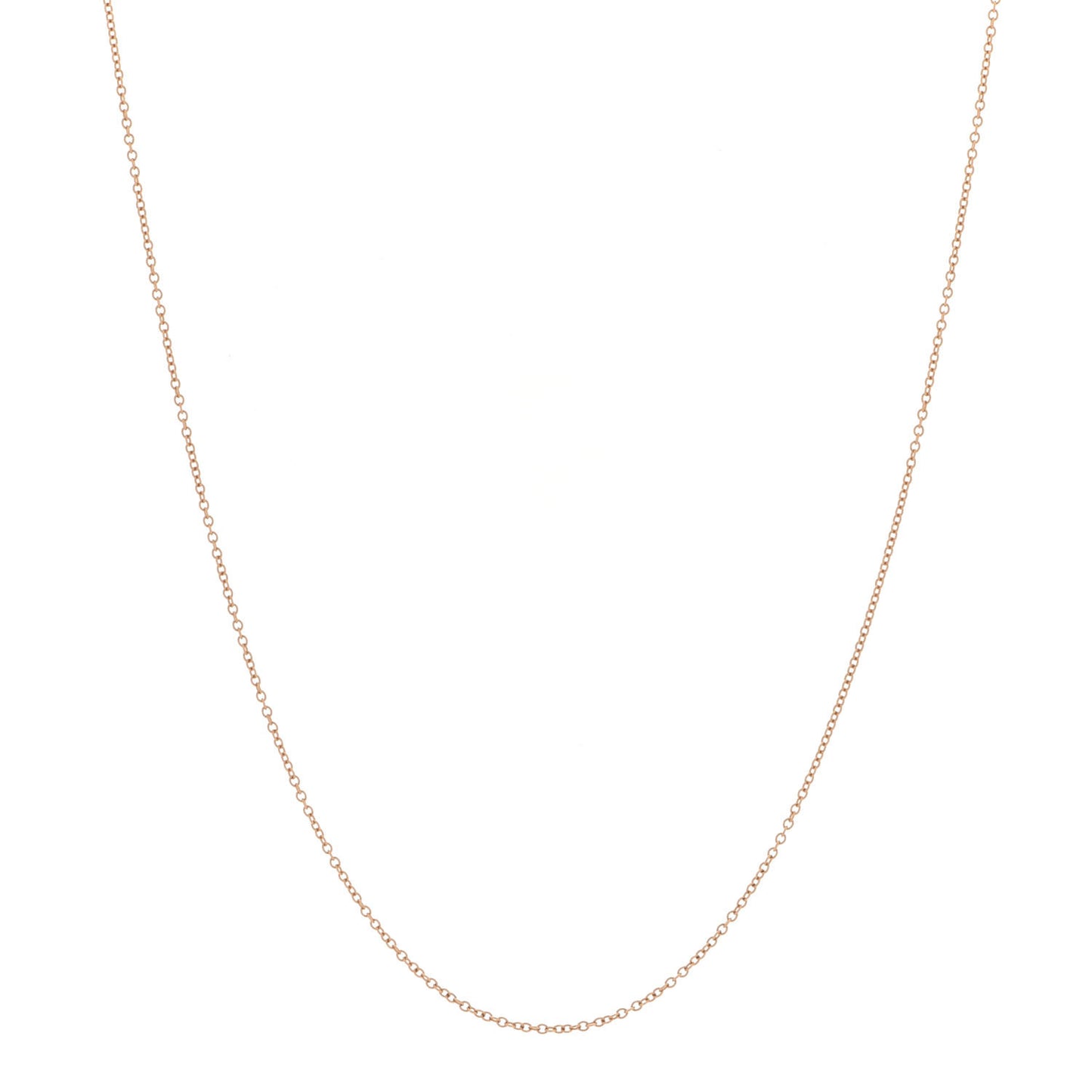 18K Rose Gold Chain Necklace 16"