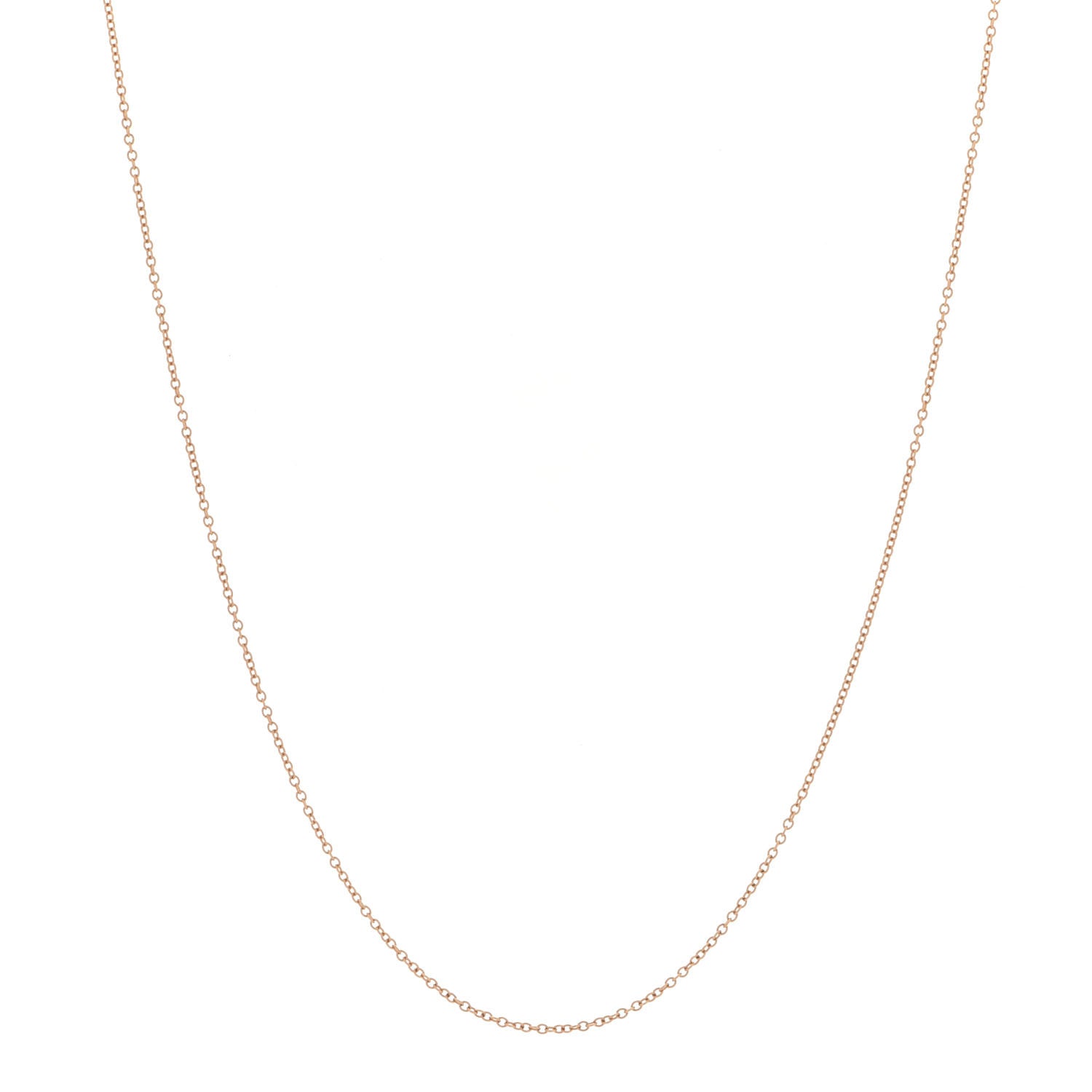 Tiffany 18K Rose Gold Chain Necklace 16" 1 of 5