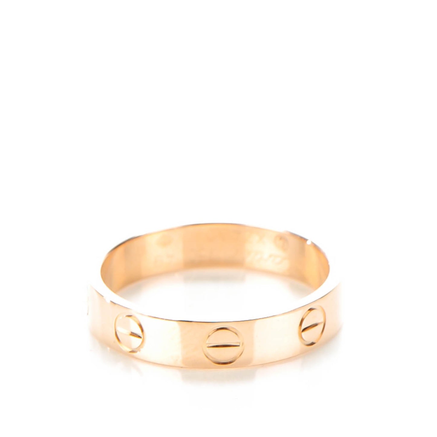 18K Pink Gold 4mm LOVE Wedding Band Ring 49 4.75