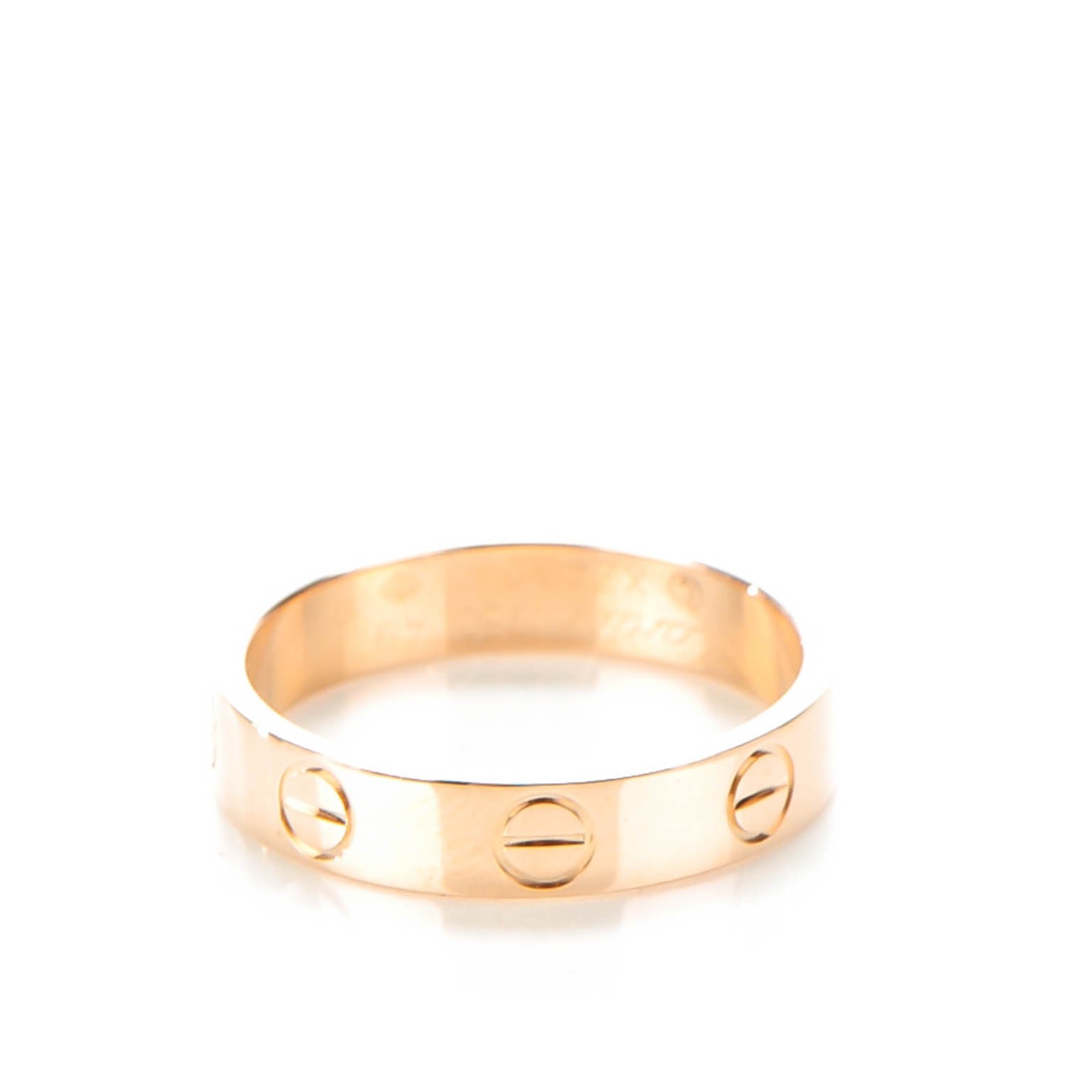 Cartier 18K Pink Gold 4mm LOVE Wedding Band Ring 49 4.75 3 of 5