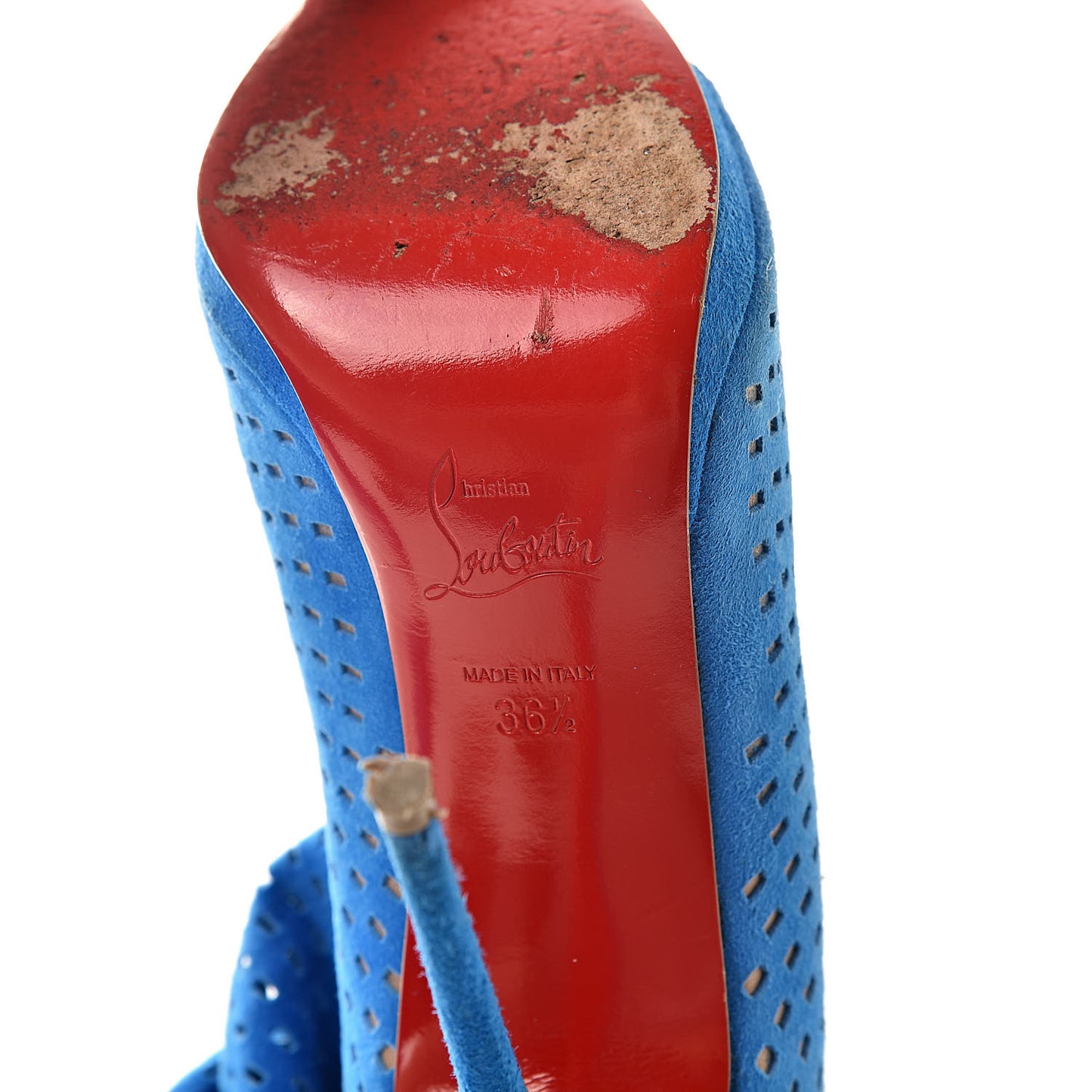 Perforated Nappa Suede Jennifer 120 Boots 36.5 Blue