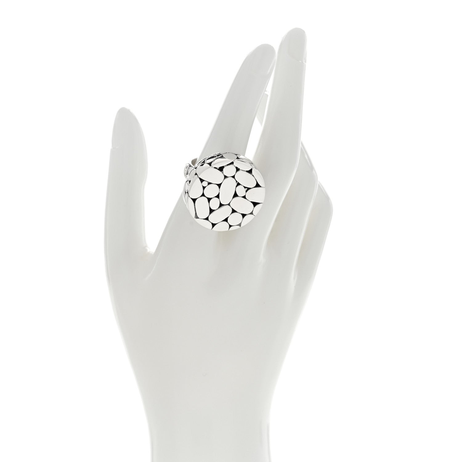John Hardy Sterling Silver Kali Pebble Ring 54 7 2 of 4