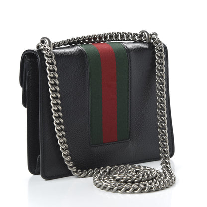 Gucci Calfskin Web Mini Dionysus Shoulder Bag Black 3 of 10